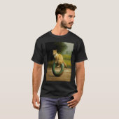 猫のバイクドーナツ Tシャツ (正面フル)