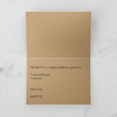 猫のバッグサプライズ誕生日パーティーへの招待 招待状 (内部)