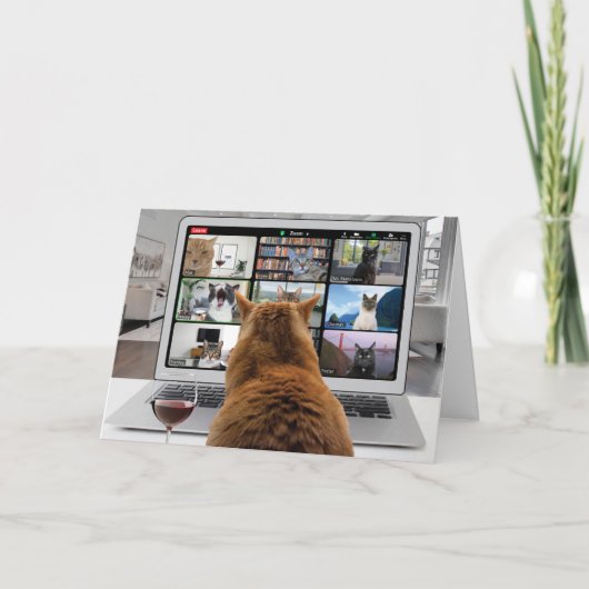 猫のバレンタインカード シーズンカード (正面)