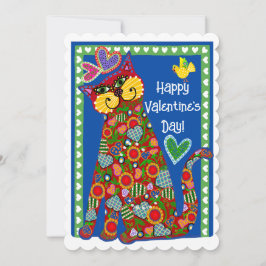 猫のバレンタインカード フラットカード シーズンカード