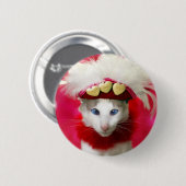 猫のバレンタインボタン 缶バッジ (正面&裏面)