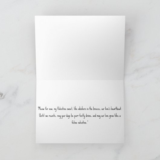 猫のバレンタイン カード (内部)