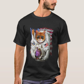 猫のパイロット宇宙飛行士、スペースシャトルコマンダー Tシャツ