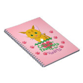 猫のパウ離れププリント ノートブック (右側)