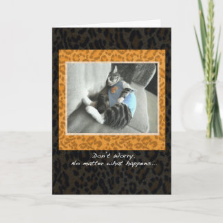 猫のパジャマはカードを元気づけます カード