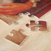 猫のパズルを持つルノアールの女の子 ジグソーパズル (側面)