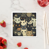 猫のパタアートーン スタンダードカクテルナプキン (インサイチュ)