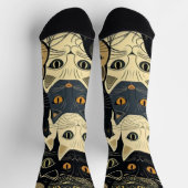 猫のパタアートーン ソックス (上部)