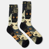 猫のパタアートーン ソックス (右)