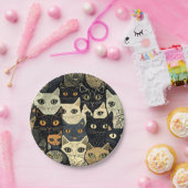 猫のパタアートーン ペーパープレート (パーティー)