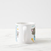 猫のパターン、かわいい猫、子猫、お名前 エスプレッソカップ (裏面)