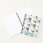 猫のパターン、かわいい猫、子猫、お名前 ノートブック (内部)