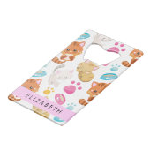 猫のパターン,かわいい猫,子猫,前足,名前 クレジットカード栓抜き (裏面アングル)