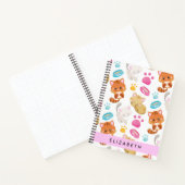 猫のパターン,かわいい猫,子猫,前足,名前 ノートブック (内部)