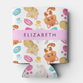 猫のパターン,かわいい猫,子猫,前足,名前 缶クーラー (裏面)