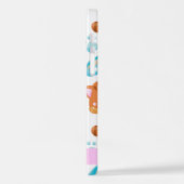 猫のパターン，かわいい猫，子猫，前足，名前 iPhoneケース (左側面)