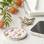 猫のパターン,かわいい猫,子猫,子猫,手 キーホルダー (側面)