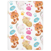 猫のパターン，かわいい猫，子猫，子猫，手 クリップボード (裏面)