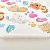 猫のパターン，かわいい猫，子猫，子猫，手 シェルパブランケット (3/4)