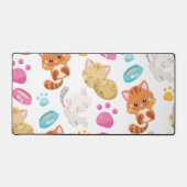 猫のパターン，かわいい猫，子猫，子猫，手 デスクマット (正面)