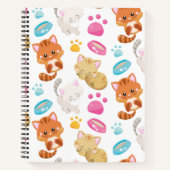 猫のパターン，かわいい猫，子猫，子猫，手 ノートブック (正面)