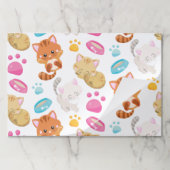 猫のパターン，かわいい猫，子猫，子猫，手 ペーパーパッド (折り畳み)