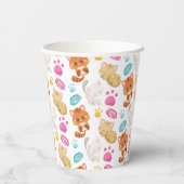 猫のパターン，かわいい猫，子猫，子猫，手 紙コップ (裏面)