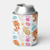 猫のパターン，かわいい猫，子猫，子猫，手 缶クーラー (缶正面)