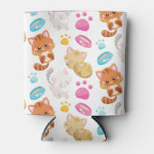 猫のパターン，かわいい猫，子猫，子猫，手 缶クーラー (正面)