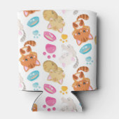 猫のパターン，かわいい猫，子猫，子猫，手 缶クーラー (裏面)