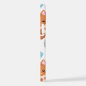 猫のパターン，かわいい猫，子猫，子猫，手 iPhoneケース (右側面)