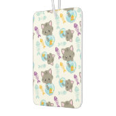 猫のパターン，かわいい猫，子猫，魚 カーエアーフレッシュナー (左)