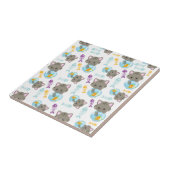 猫のパターン,かわいい猫,子猫,魚 タイル (側面)