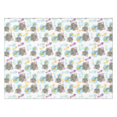 猫のパターン，かわいい猫，子猫，魚 テーブルクロス (正面(横))