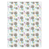 猫のパターン，かわいい猫，子猫，魚 テーブルクロス (正面)