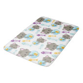 猫のパターン,かわいい猫,子猫,魚 バスマット (アングル)