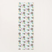 猫のパターン，かわいい猫，子猫，魚 ヨガマット (裏面)