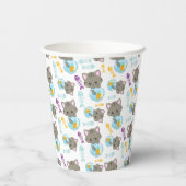 猫のパターン，かわいい猫，子猫，魚 紙コップ (裏面)