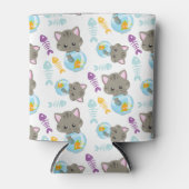 猫のパターン，かわいい猫，子猫，魚 缶クーラー (正面)
