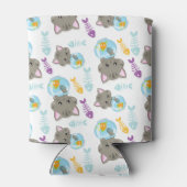 猫のパターン，かわいい猫，子猫，魚 缶クーラー (裏面)
