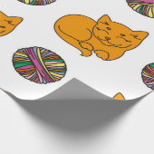 猫のパターン ラッピングペーパー (角)