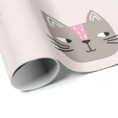 猫のパターン ラッピングペーパー (ロールコーナー)