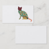 猫のパッチワークペット名刺 名刺 (正面/裏面)