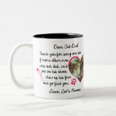 猫のパパさんパパ&写真を頂いたカスタムく感謝 ツートーンマグカップ (左)