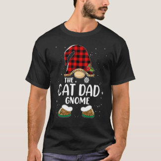 猫のパパグノーム バッファロー チェック マッチング ファミリー クリスマス Tシャツ
