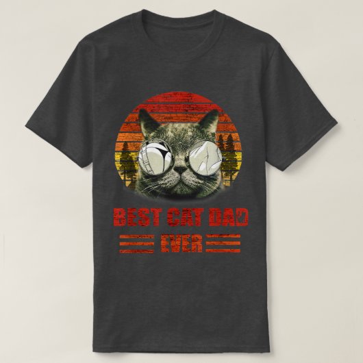 猫のパパ最高の、猫のパパは常に、猫のパパt、猫のパパ tシャツ (デザイン正面)