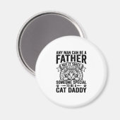 猫のパパ お父さんの引用 ヴィンテージ風彫刻Tシャツ D マグネット (正面/裏面)