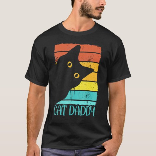 猫のパパ ねこパパ Tシャツ (正面)