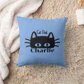 猫のパパ カスタム猫の名前 クッション (ブランケット)