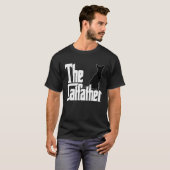 猫のパパ ネコの親分 クレイジー 黒猫の飼い主 キティ Tシャツ (正面フル)